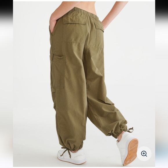 Aeropostale M Parachute Cargo Pants in Dark Brown AD-1520 - Picture 4 of 12